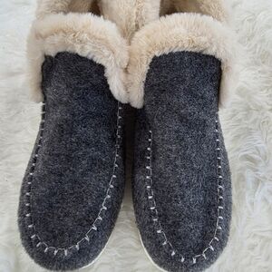 Cozy Gray and Cream Slippers
